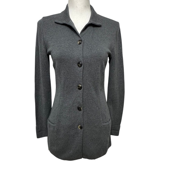 Wolford Virgin Wool Button Up Cardigan Gray Size Small - Picture 1 of 6